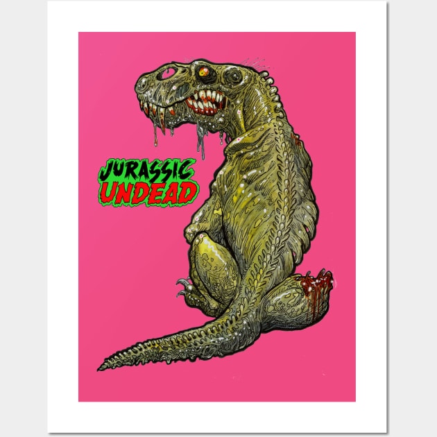 Dino Dog Zombie Wall Art by rsacchetto